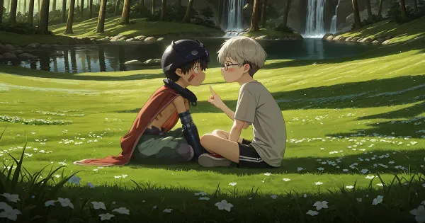 Reg meets Elliot - Made in Abyss × Camp Arcadia Crossover Wallpaper [4K Free Download]